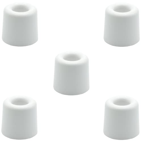 5x Set Türstopper Boden Ø30mm x 30mm Klein Weiß mit Schrauben Türhalter Tür Puffer Türaufsteller von Amslight