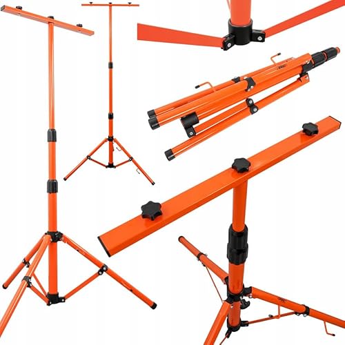 Doppeltes Stativ für Halogen 1,6m Baustrahler Scheinwerfer Orange von Amslight