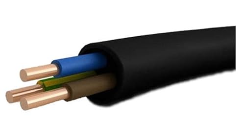 Erdkabel Elektrokabel YKY NYY-J 3x2,5 mm² 2m von Amslight