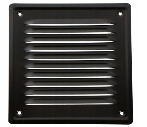 Schräge Metallabdeckung für Lüftungsgitter 140x140 mm, verschiedene Farben zur Auswahl (Schwarz) von Amslight