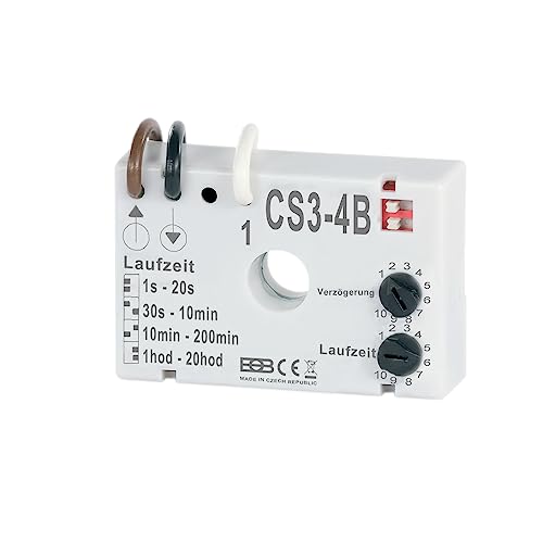 Zeitschalter CS3-4B Unterputz Nachlaufrelais ohne Nulleiter z.B. zu Ventilatoren von Amslight