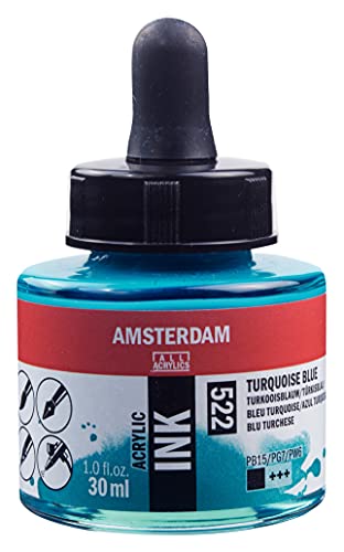 Amsterdam 17205220 Acryl-Tinte, türkis/blau, Einheitsgröße von Amsterdam