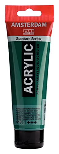 Amsterdam Acryl, permanent, dunkelgrün, 120 ml von Amsterdam