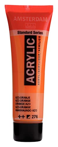 Amsterdam Standard Series Acrylic Tube - 20 ml - Azo-Orange 276 - Hohe Lichtechtheit - Halbdeckend - Flexibles Satin-Finish - Mittelviskose Farbe - Vielseitig einsetzbar - Made in Netherlands von Amsterdam