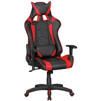 AMSTYLE® Bürostuhl SCORE Leder-Optik Schwarz / Rot Schreibtischstuhl Chefsessel Gaming Chair Drehstu von Amstyle