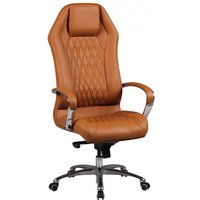 AMSTYLE Chefsessel Monterey Echtleder caramel Drehstuhl mit 3-Punkt-Multiblockwippmechanik von Amstyle