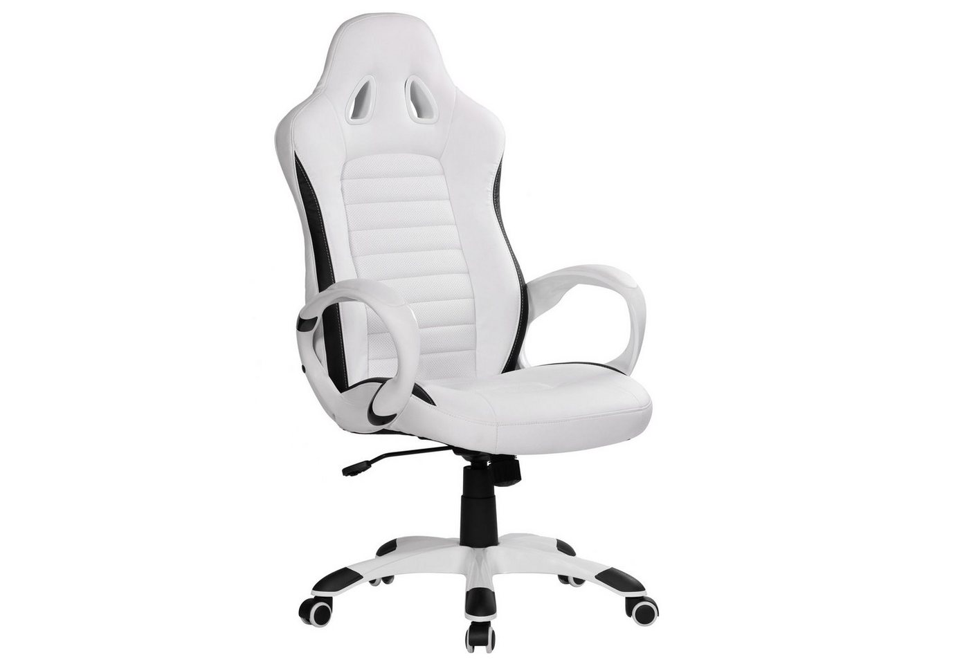 Amstyle Bürostuhl Bürostuhl SPA Weiß Gaming Chefsessel mit Armlehne gepolstert 110 kg von Amstyle