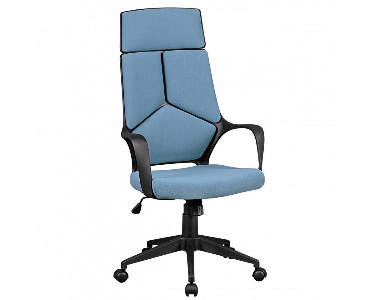 Amstyle Bürostuhl Bürostuhl Stoffbezug Blau Schreibtischstuhl Design Chefsessel von Amstyle