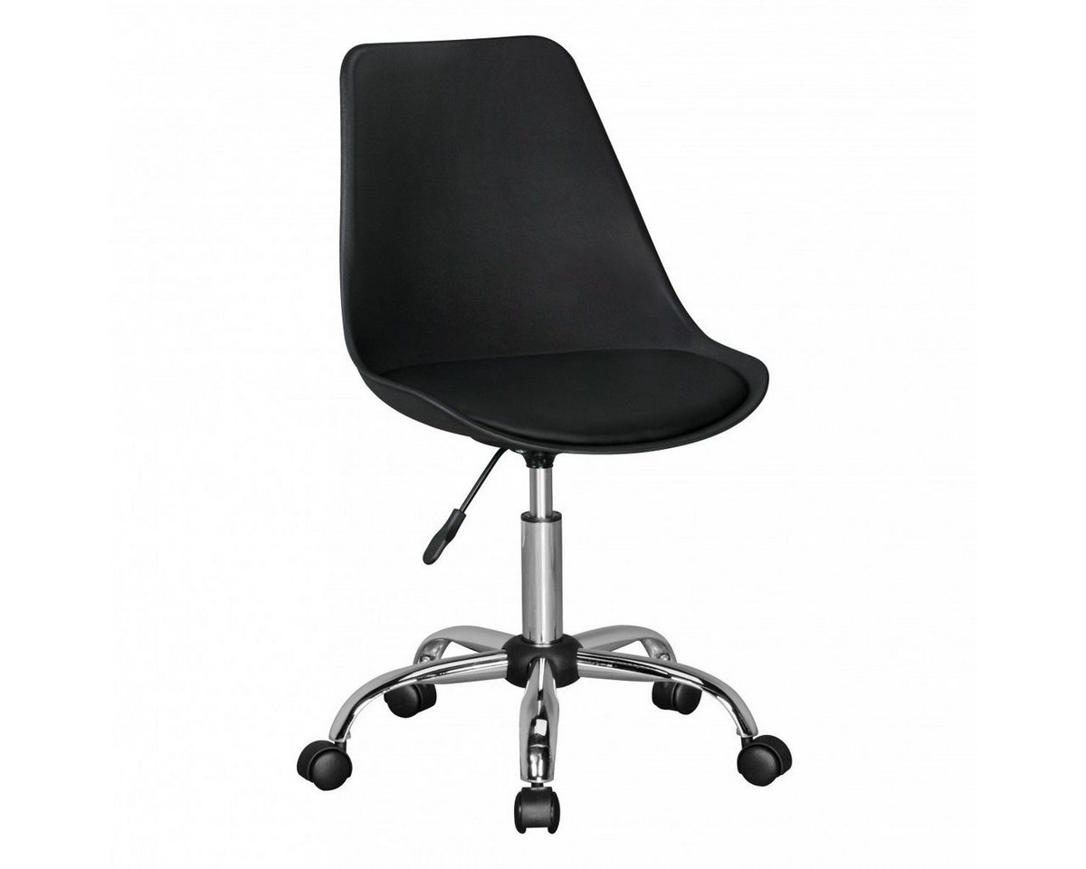 Amstyle Bürostuhl KORSIKA, Drehstuhl Kunstleder Schwarz, Drehsessel Wartezimmerstuhl, (Schreibtischstuhl Rückenlehne), Schreibtischstuhl Rückenlehne von Amstyle