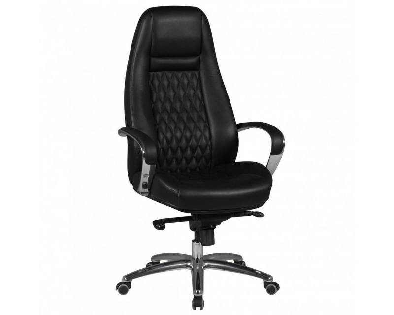 Amstyle Chefsessel Bürostuhl AUSTIN Echt-Leder Schwarz Schreibtischstuhl 120KG (Chefsessel hohe Rückenlehne mit Kopfstütze), Chefsessel hohe Rückenlehne mit Kopfstütze von Amstyle