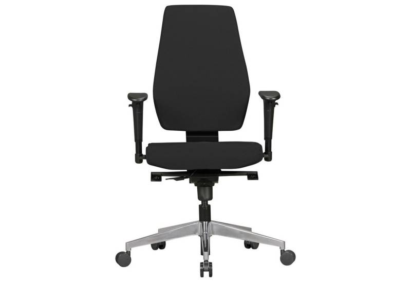 Amstyle Chefsessel SPM1.280 (Stoff Schwarz, Bürostuhl XXL 120 kg Modern), Schreibtischstuhl Drehbar, Drehstuhl mit Armlehne von Amstyle