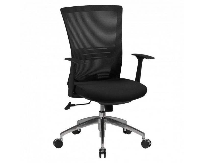 Amstyle Chefsessel SPM1.285 (Bürostuhl XXL 120 kg Modern, Stoff Schwarz), Drehstuhl mit Armlehne, Schreibtischstuhl Drehbar von Amstyle