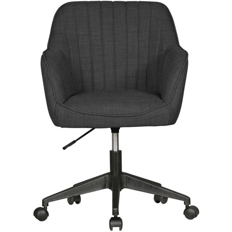 Amstyle Chefsessel SPM1.402 (Schreibtischstuhl MIAMI Anthrazit Stoff, Drehstuhl), Bürostuhl mit Rollen, Schalenstuhl Gepolstert von Amstyle