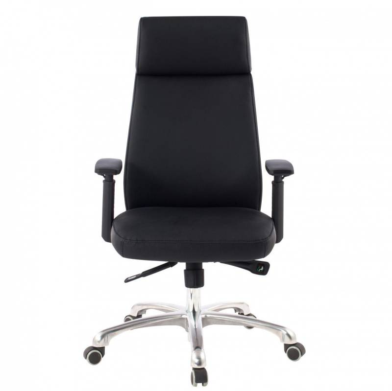 Amstyle Chefsessel SPM1.800 (Echtleder Schwarz Bürostuhl Ergonomisch Kopfstütze), Drehstuhl Wippfunktion, Schreibtischstuhl Drehbar von Amstyle