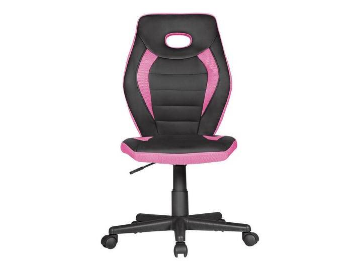 Amstyle Drehstuhl SPM1.387 (Kinderdrehstuhl Schwarz/Pink f. Kinder ab 6 Jahren), Kinderschreibtischstuhl ohne Armlehne, Jugendstuhl, schwarz von Amstyle