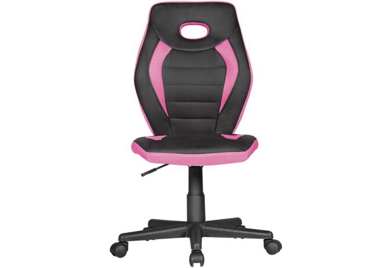 Amstyle Drehstuhl SPM1.387 (Kinderdrehstuhl Schwarz/Pink f. Kinder ab 6 Jahren), Kinderschreibtischstuhl ohne Armlehne, Jugendstuhl von Amstyle