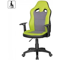 Amstyle Kinderdrehstuhl SPEEDY Jugendstuhl Kinderschreibtischstuhl Drehstuhl ergonomisch - grün/grau von Amstyle