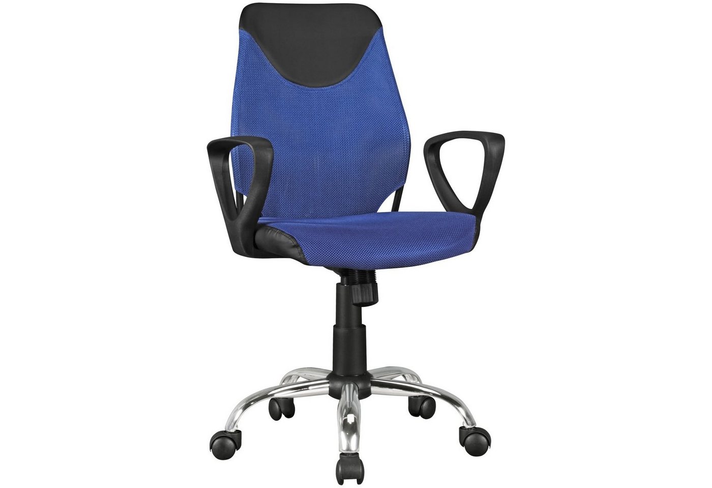 Amstyle Kinderstuhl Kinder-Schreibtischstuhl TERNI Schwarz Blau für Kinder ab 6 mit (Lehne, Kinder-Drehstuhl Kinder-Bürostuhl ergonomisch, Jugendstuhl), Lehne, Kinder-Drehstuhl Kinder-Bürostuhl ergonomisch, Jugendstuhl von Amstyle