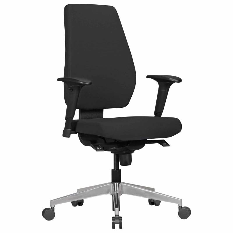 Bürostuhl DARIUS mit Stoff-Bezug in Schwarz von Amstyle