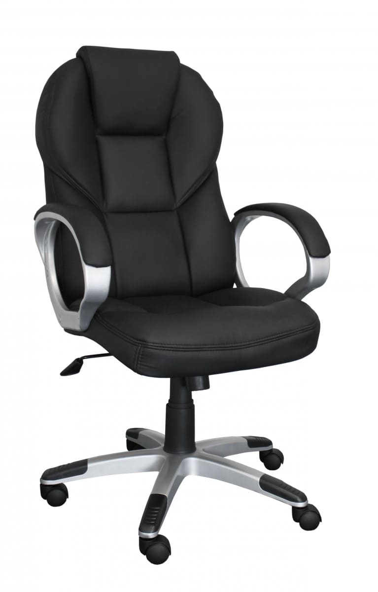 Bürostuhl MATERA Bezug Kunstleder Schwarz Schreibtischstuhl Design Chefsessel Drehstuhl mit X-XL Polsterung Bürostuhl MATERA Bezug Kunstleder Schwarz Schreibtischstuhl Design Chefsessel Drehstuhl mit X-XL Polsterung von Amstyle