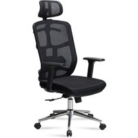 Bürostuhl Schreibtischstuhl Mesh Schwarz Drehstuhl Ergonomisch 120 kg von Amstyle