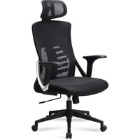 Bürostuhl Schreibtischstuhl Mesh Schwarz Drehstuhl Ergonomisch 120 kg von Amstyle