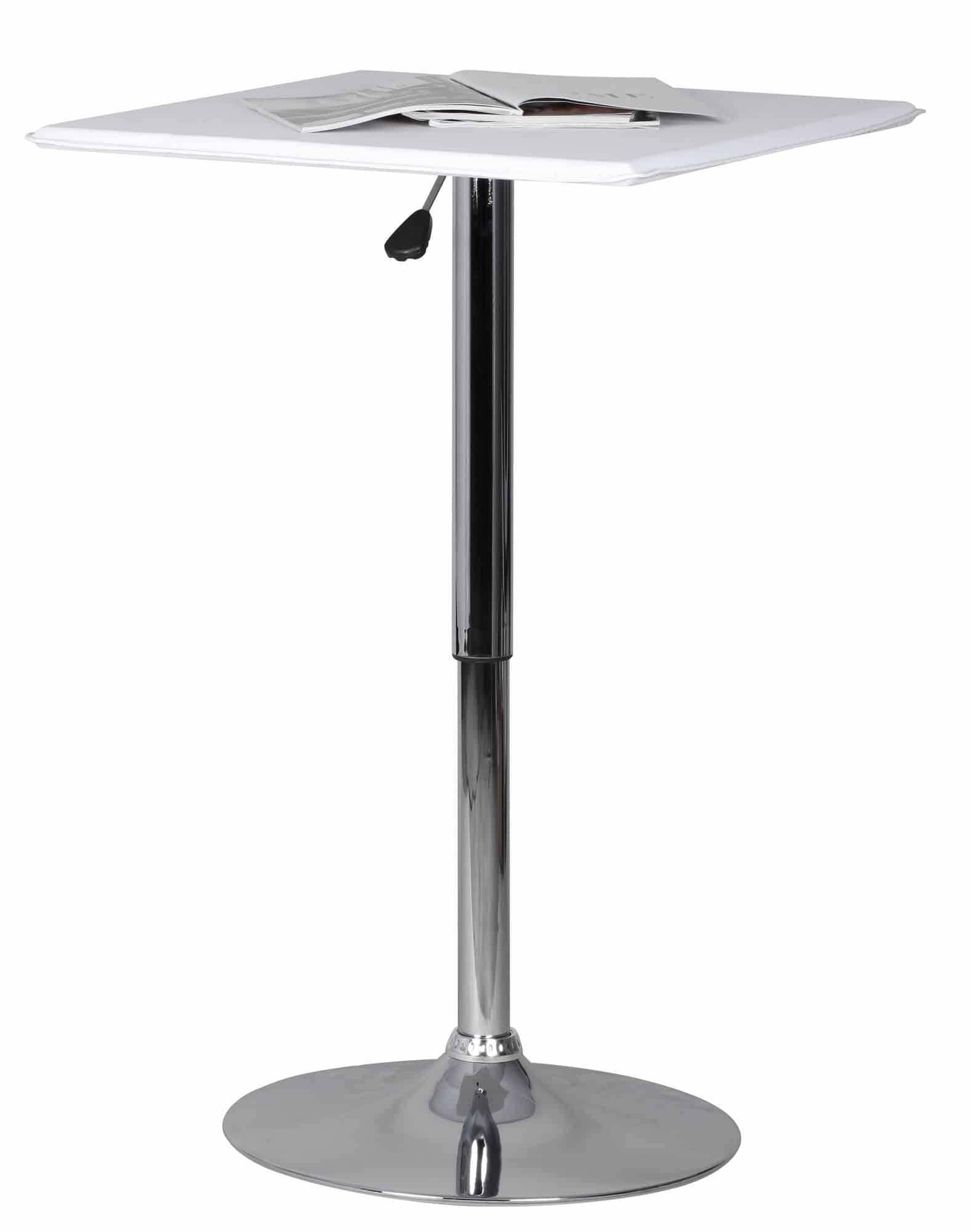 Stehtisch Bistrotisch Kunstleder Weiß höhen-verstellbar quadratisch Stehtisch Bistrotisch Kunstleder Weiß höhen-verstellbar quadratisch von Amstyle