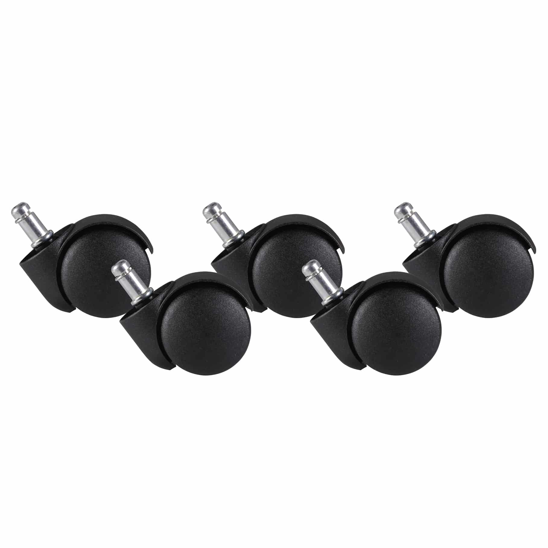 Teppichbodenrollen Schwarz 5er Set Rollen für Bürostühle Teppich-Boden Teppichbodenrollen Schwarz 5er Set Rollen für Bürostühle Teppich-Boden von Amstyle