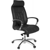 XXL Chefsessel Echtleder schwarz, 5-Punkt Multiblock-Mechanik, Bürostuhl bis 120kg XXL Chefsessel Echtleder schwarz, 5-Punkt Multiblock-Mechanik, Bürostuhl bis 120kg von Amstyle