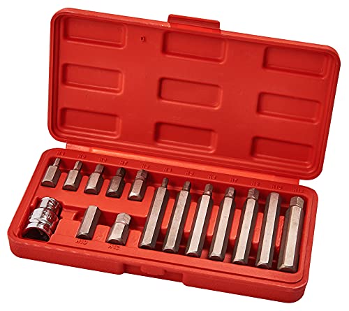Am-Tech 15 Stück Hex bit und Socket Set, I8550 von Am-Tech