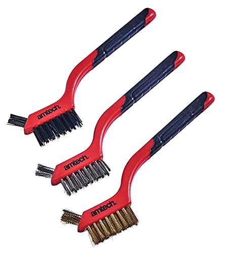 Am-Tech 3 Stück 2-in-1 Brush Set, S3535 von Amtech