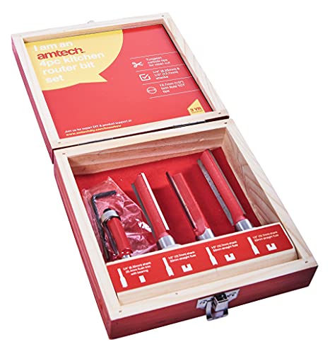 Am-Tech 4 Stück Kitchen Router bit Set, F3625 von Am-Tech