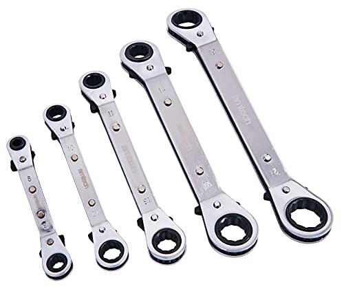 Am-Tech 5 Stück Offset Ring Ratchet Spanner Set, K1525 von Am-Tech