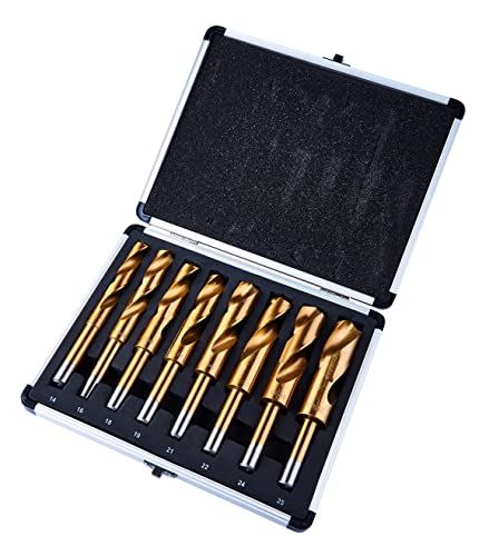 Am-Tech 8 Stück 1/2 Zoll Titanium Blacksmiths Drill bit Set, F1280 von Am-Tech