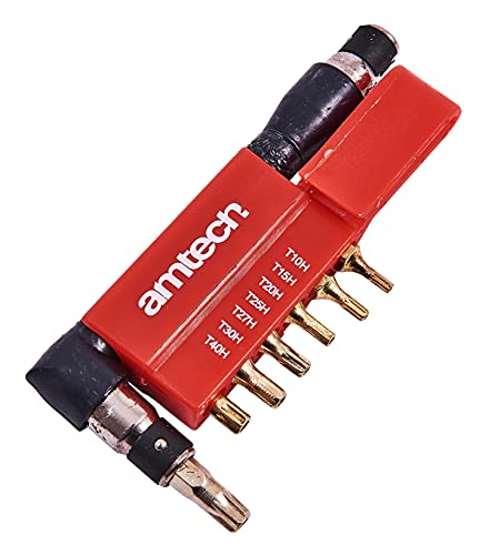 Am-Tech 9 Stück Offset Tamerproof Torx bit Set, I9200 von Am-Tech