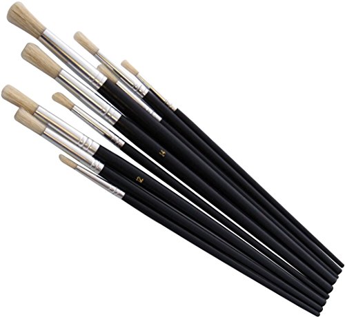 Am-Tech 9 Stück Round Tip Art Brush Set, S4135 von Amtech