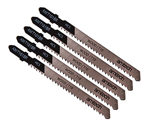 Am-Tech M1603 5 Stück, Reverse Schnitt Holz Jigsaw Blade Set (AMT101BR) von Am-Tech