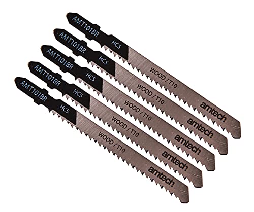 Am-Tech M1603 5 Stück, Reverse Schnitt Holz Jigsaw Blade Set (AMT101BR) von Amtech