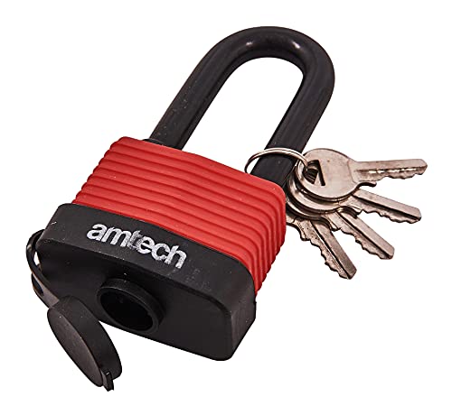 amtech T0765 50mm LANGSCHÄKEL WETTERFESTES Padlock, rot von Amtech