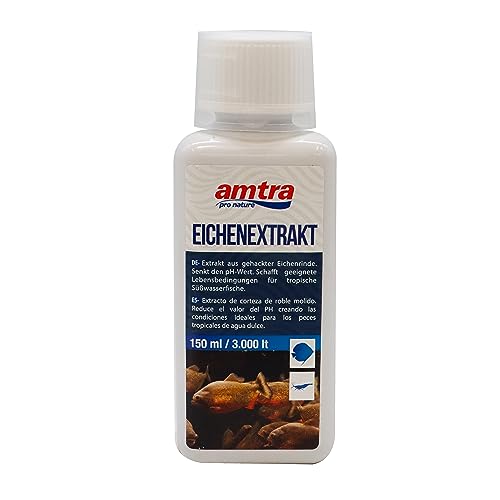 Amtra Eichen Extrakt Tropicalizer für Süßwasseraquarien senkt auf natürliche Weise den pH-Wert des Wassers mit Spurenelementen für tropische Aquarien, 150 ml (deutsch) von Amtra