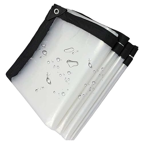 Abdeckplane Transparent staubdichte 4x7m, Plane Wasserdicht Anti-UV mit ösen, Reißfest Zeltplane, für den Außenbereich Camping, Garten, Balkon, Sonnenschutz von Amunpitic