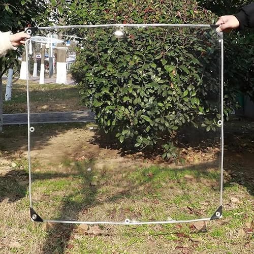 Plane Wasserdicht mit Ösen 1x1.5m, Abdeckplane Transparent für Gewächshaus Außenbereich Garten Terrasse von Amunpitic