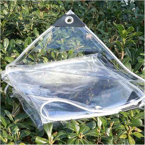 Transparent Plane mit öSen 1.8x1.8m, wasserdichte PVC Plane, Regenschutz, Wasserdicht Abdeckplane Durchsichtig, für den Außenbereich Camping, Garten, Balkon Transparent Plane mit öSen 1.8x1.8m, wasserdichte PVC Plane, Regenschutz, Wasserdicht Abdeckplane Durchsichtig, für den Außenbereich Camping, Garten, Balkon von Amunpitic