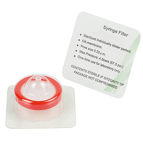 Amur Leopard Spritzenfilter Steril CA Membran Spritze Filter Nadelfilter für Industrielle Filtration, 15 Stück, 0.22μm 30mm, Rot Amur Leopard Spritzenfilter Steril CA Membran Spritze Filter Nadelfilter für Industrielle Filtration, 15 Stück, 0.22μm 30mm, Rot von Amur Leopard