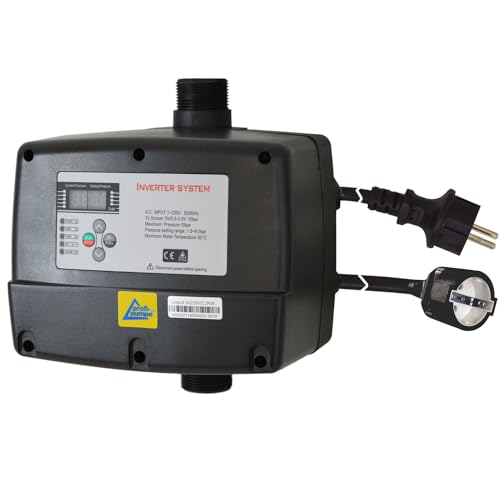 INVERTER-PUMPENSTEUERUNG verkabelt DRUCKSCHALTER Druckwächter Automatic-Controller Durchflusswächter für Hauswasserwerk Pumpe Brunnenpumpe Kreiselpumpe (INVERTER-PUMPENSTEUERUNG 3-1,5KW) von AMUR