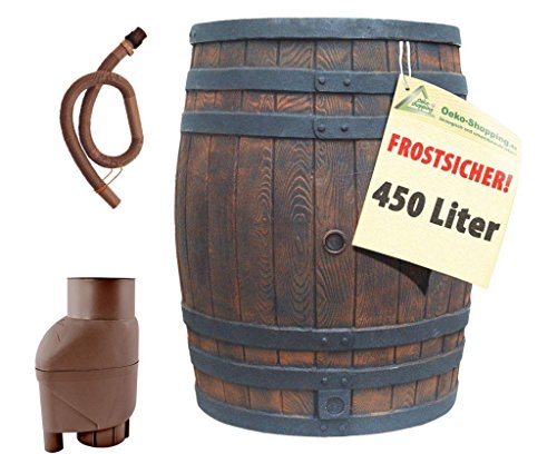 REGENTONNE REGENFASS WASSERFASS REGENWASSERBEHÄLTER REGENWASSERFASS GARTENFASS (Eichenfass 450l inkl. T33 und Entnahmeset Braun) REGENTONNE REGENFASS WASSERFASS REGENWASSERBEHÄLTER REGENWASSERFASS GARTENFASS (Eichenfass 450l inkl. T33 und Entnahmeset Braun) von AMUR