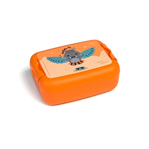 Amuse Lunchbox / Brotdose Karneval der Tiere, mit Klick-Verschluss, Motiv Nilpferd von Amuse