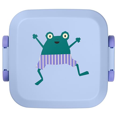 Amuse Rikko Lunchbox Kinder Animal Parade | Bento Box mit 2 Snackboxen, Container & Trennwand | Brotdose Kinder mit Fächern für Kindergarten & Schule | BPA frei & für Kinderrucksack geeignet | Frog Amuse Rikko Lunchbox Kinder Animal Parade | Bento Box mit 2 Snackboxen, Container & Trennwand | Brotdose Kinder mit Fächern für Kindergarten & Schule | BPA frei & für Kinderrucksack geeignet | Frog von Amuse