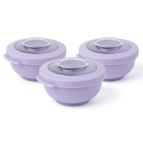 Amuse Tylla Schüssel 3 Stück je 200ml I luftdichte Frischhaltedosen mit Deckel für Meal Prep & Snacks I BPA-freie Vorratsdosen für Kinder & Erwachsene I Snackschale spülmaschinengeeignet I Lavender Amuse Tylla Schüssel 3 Stück je 200ml I luftdichte Frischhaltedosen mit Deckel für Meal Prep & Snacks I BPA-freie Vorratsdosen für Kinder & Erwachsene I Snackschale spülmaschinengeeignet I Lavender von Amuse