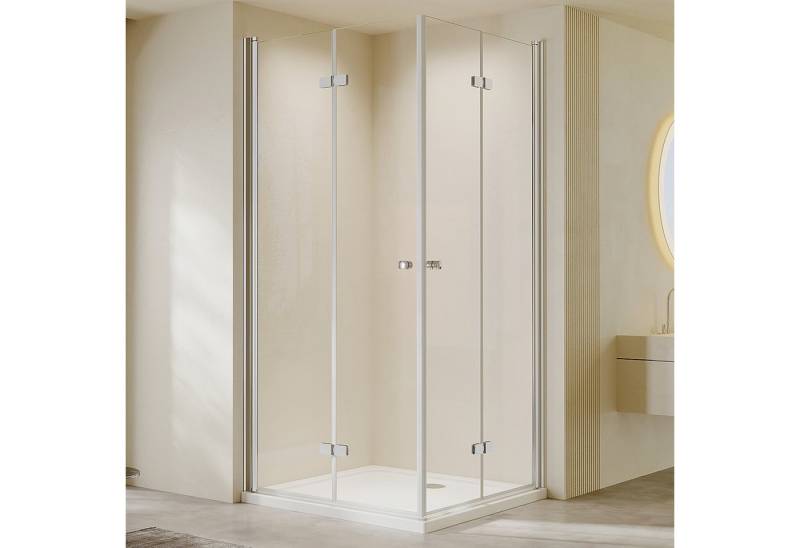 AmuseVera Eckdusche Duschkabine Faltbar Duschabtrennung Eckeinstieg, BxT: 70x70 cm, Einscheibensicherheitsglas, Set, mit hochwertigen Aluminiumprofilen in Chrome, Faltdusche Falttürkabine Doppel Duschtür 180º Drehfalttür AmuseVera Eckdusche Duschkabine Faltbar Duschabtrennung Eckeinstieg, BxT: 70x70 cm, Einscheibensicherheitsglas, Set, mit hochwertigen Aluminiumprofilen in Chrome, Faltdusche Falttürkabine Doppel Duschtür 180º Drehfalttür von AmuseVera